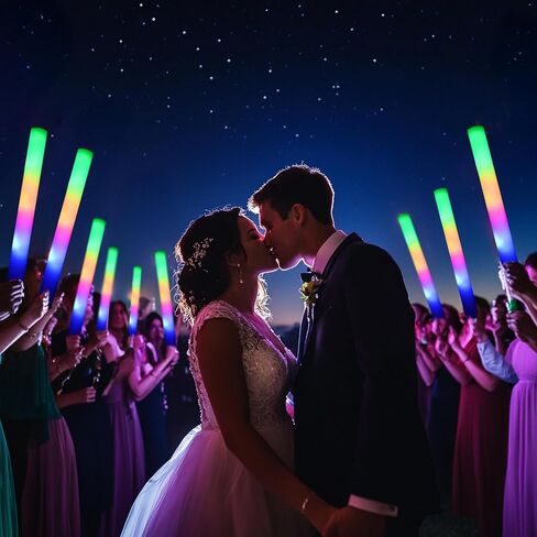 36 Pcs LED Foam Glow Sticks Bulk,Glow in The Dark Party Supplies，Foam Light Up Sticks 3 Modes of Color Flashing for Birthday,Wedding,Raves,Carnival,Halloween Christmas,New Year,Concert in Saudi Arabia
