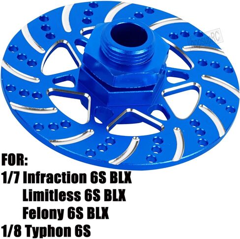 RC Aluminum Brake Disk Upgrades Part for 1/7 Infraction 6S BLX,Limitless 6S BLX,Felony 6S BLX,1/8 Typhon 6S.Navy Blue. in Saudi Arabia