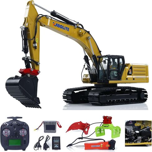 TOUCAN RC HOBBY Huina K961 100S PRO 1/18 RC Hydraulic Excavator RTR Remote Control Digger Flysky ST8 Radio 2S Battery Electric Claw Hammer,US in Stock in Saudi Arabia