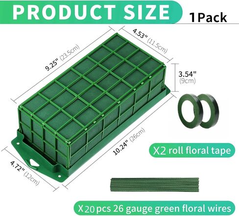 TBPA Floral Foam Cage Flower Holder with Floral Foam for Fresh Flowers Artificial Flowers for Table Centerpiece Floral Arrangement,Wedding Holiday Christmas Decorations(Floral Tape x2,Floral Wire x20) in Saudi Arabia