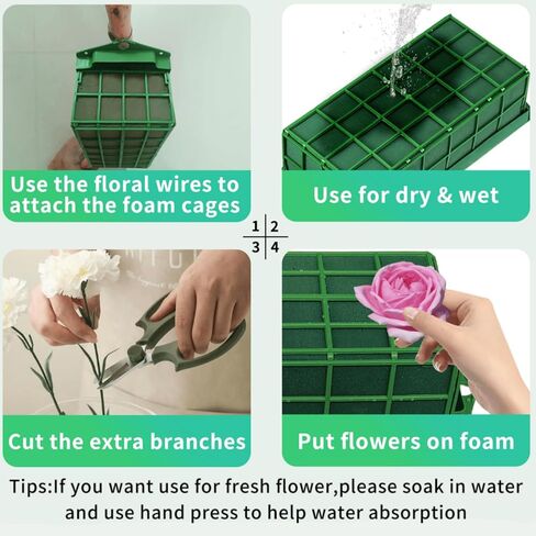 TBPA Floral Foam Cage Flower Holder with Floral Foam for Fresh Flowers Artificial Flowers for Table Centerpiece Floral Arrangement,Wedding Holiday Christmas Decorations(Floral Tape x2,Floral Wire x20) in Saudi Arabia