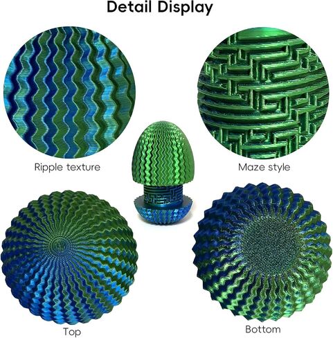 Mystery Egg Maze Box Gift, Money Puzzle Box for Cash, 3D Printed, Maze Game with Hidden Compartment, Treasures, Reusable Gift for Adults & Kids, Birthday, Christmas, Halloween, Easter (Bluegreen) in Saudi Arabia