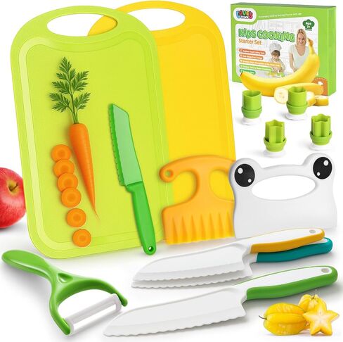 Lovestown 13PCS Kids Cooking مجموعات حقيقية ، Montessori Kitchen ألعاب المطبخ الصغار مع هدايا Crinker Crinkle Crinker لـ 3-8 in Saudi Arabia