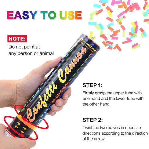12 حزمة حزمة حمراء قابلة للتحلل في Cannon-Confetti Poppers لحفل الزفاف والتخرج وعيد الميلاد والاحتفال بحفرة رأس السنة الجديدة عيد الحب in Saudi Arabia