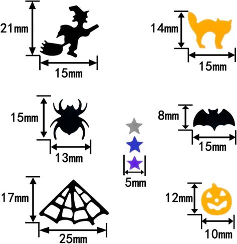 Halloween Party Table Scatter Glitter Foil Confetti - Pumpkin, Witch, Bat Metallic Sequins Plastic Sprinkles for Baby Shower Decoration, 60g in Saudi Arabia