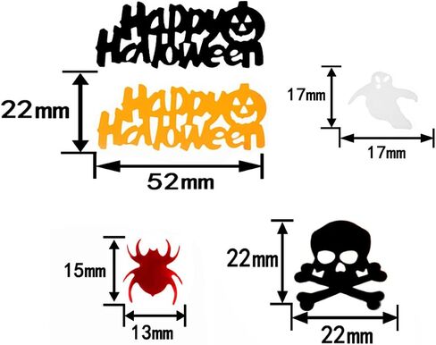 Halloween Party Table Scatter Glitter Foil Confetti - Pumpkin, Witch, Bat Metallic Sequins Plastic Sprinkles for Baby Shower Decoration, 60g in Saudi Arabia