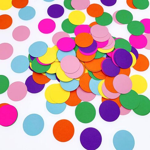300pcs قوس قزح النقاط الورقية ديكورات حفلة عيد ميلاد الجدول حلويات قابلة للتحلل الطفل دش ملون الحفلات هاواي لوازم ديكور تغليف دائرة الدائرة الدائمة in Kuwait
