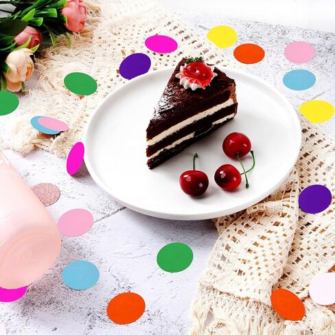 300pcs قوس قزح النقاط الورقية ديكورات حفلة عيد ميلاد الجدول حلويات قابلة للتحلل الطفل دش ملون الحفلات هاواي لوازم ديكور تغليف دائرة الدائرة الدائمة in Kuwait