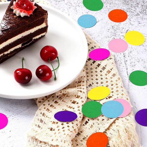 300pcs قوس قزح النقاط الورقية ديكورات حفلة عيد ميلاد الجدول حلويات قابلة للتحلل الطفل دش ملون الحفلات هاواي لوازم ديكور تغليف دائرة الدائرة الدائمة in Kuwait