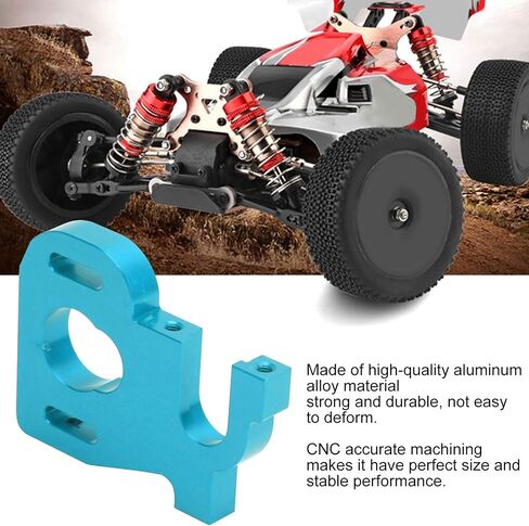 Adjustable Motor Mount Seat Holder Heat Sink Spare Parts Accessory for Wltoys 1/14 144001 RC Car(Blue) in Saudi Arabia