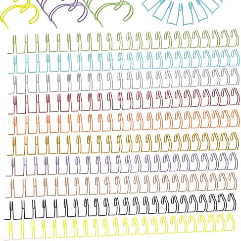 100 Pcs Binding Wire Double Loop Wire Binding Spines Double Loop Binding Wire, 9/16" Cinch Binding Wires Double Spiral Binding Ring Coil 10 Colors 23 Holes 2: 1 Pitch Cinch Binding Machine Wire in Saudi Arabia