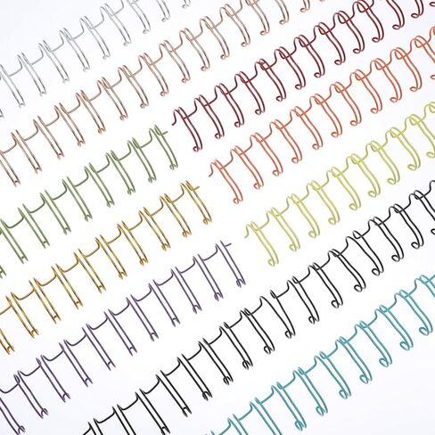 100 Pcs Binding Wire Double Loop Wire Binding Spines Double Loop Binding Wire, 9/16" Cinch Binding Wires Double Spiral Binding Ring Coil 10 Colors 23 Holes 2: 1 Pitch Cinch Binding Machine Wire in Saudi Arabia