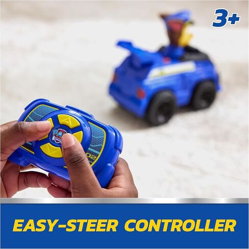Paw Paw Patrol Chase RC Action Cruiser ، سيارة التحكم عن بُعد مع مصابيح LED ووحدة تحكم سهلة الإيقاع ، تظاهر لعب الأطفال للأولاد والبنات الذين تتراوح أعمارهم بين 3 وما فوق in Kuwait
