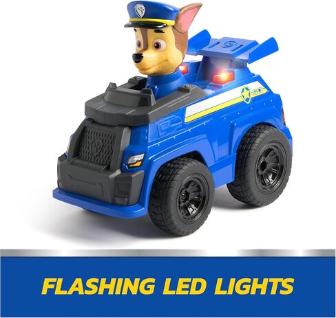 Paw Paw Patrol Chase RC Action Cruiser ، سيارة التحكم عن بُعد مع مصابيح LED ووحدة تحكم سهلة الإيقاع ، تظاهر لعب الأطفال للأولاد والبنات الذين تتراوح أعمارهم بين 3 وما فوق in Kuwait
