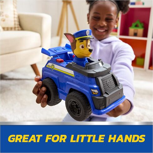 Paw Paw Patrol Chase RC Action Cruiser ، سيارة التحكم عن بُعد مع مصابيح LED ووحدة تحكم سهلة الإيقاع ، تظاهر لعب الأطفال للأولاد والبنات الذين تتراوح أعمارهم بين 3 وما فوق in Kuwait