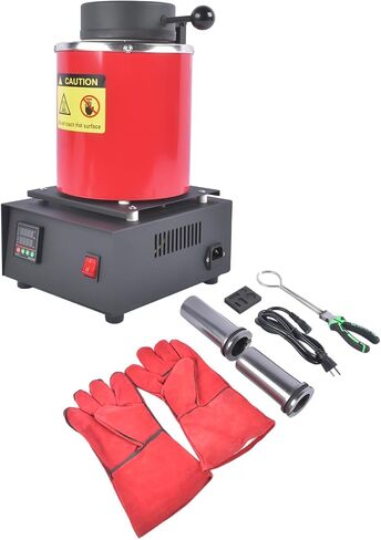 فرن ذوبان الذهب 2 كجم فرن الصهر الرقمي الكهربائي 1500W 2012 ° F آلة تكرير المجوهرات الثمينة المعادن الذهب in Kuwait