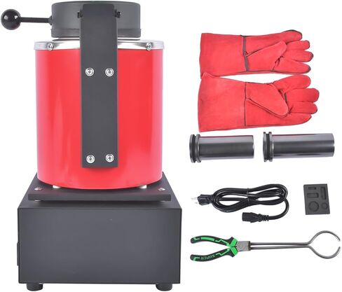 فرن ذوبان الذهب 2 كجم فرن الصهر الرقمي الكهربائي 1500W 2012 ° F آلة تكرير المجوهرات الثمينة المعادن الذهب in Kuwait