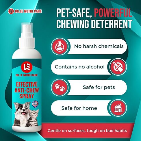 Dr.le Nutri Care for Dogs & Cats- صيغة ممتدة- مصنوعة في الولايات المتحدة الأمريكية- 237 مل (8 أوقية)- تطبيق متعدد السطح- رادع آمن ومرير- بدون بقايا أو بقع in Kuwait