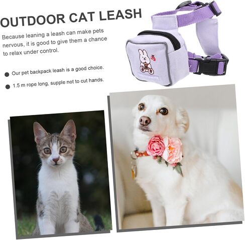 UPKOCH Portable Cat Harness Leash with Ergonomic Vest Design for Small Dogs and Kittens Wear Resistant Rope with Two Side Buckles for Secure Outdoor Walking Easy to Wear and Remove in Saudi Arabia