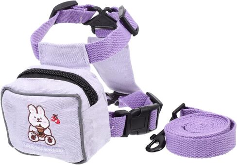 Luxshiny Escape Cat Harness Backback Small Dog Leash Lightweight Polyester Histen مع تصميم مقاوم مقاوم للارتداء للمشي والسفر في الهواء الطلق الآمن in Kuwait