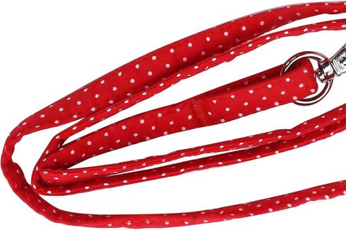 Outdoor Pet Leash with Cat Training Lead, 100% Cotton Dog Collar Rope, Bow Design, Soft and Breathable, Red Dot Pattern, Dog Walking Leads with Hook for Dogs and Cats in Saudi Arabia
