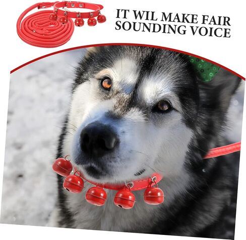 Generic Pet Dog Cat Collar Leash with Bell Red Pulling Rope Strap for Daily Walking Outdoor Sports Suitable for Puppies and Pets in Saudi Arabia