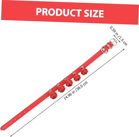 Generic Pet Dog Cat Collar Leash with Bell Red Pulling Rope Strap for Daily Walking Outdoor Sports Suitable for Puppies and Pets in Saudi Arabia