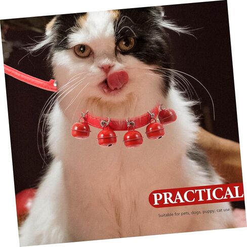 Generic Pet Dog Cat Collar Leash with Bell Red Pulling Rope Strap for Daily Walking Outdoor Sports Suitable for Puppies and Pets in Saudi Arabia