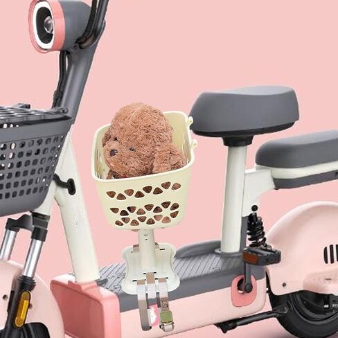 Front Mounted Dog Cat Carrier for E Bike Removable Pet Seat Storage Basket Adjustable Height in Kuwait