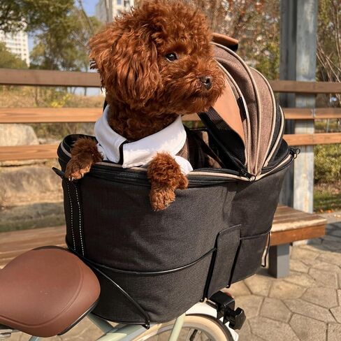 Bicycle Pet Bag | 360° All - Round View & Breathable | Sturdy Metal Frame Bike Pet Carrier in Saudi Arabia