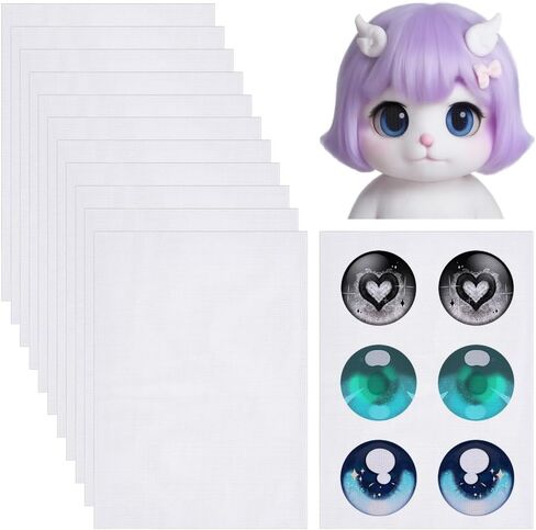 PH PandaHall 12 Sheets Fursuit Eye Mesh 11.8x7.8 Inch White Plastic Eye Mesh Custom Painting Sheet with 0.5mm Hole for Furry Costume Halloween See Through Making Embroidery Crochet Projects in Saudi Arabia