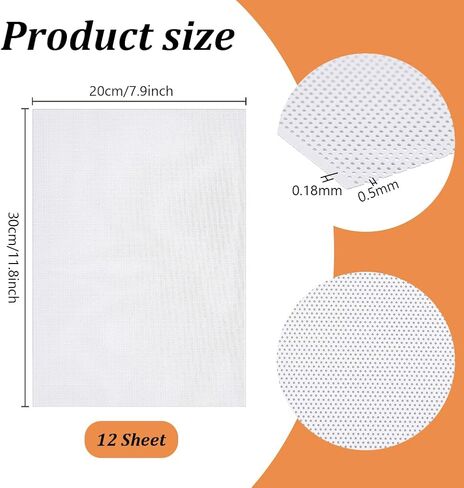 PH PandaHall 12 Sheets Fursuit Eye Mesh 11.8x7.8 Inch White Plastic Eye Mesh Custom Painting Sheet with 0.5mm Hole for Furry Costume Halloween See Through Making Embroidery Crochet Projects in Saudi Arabia