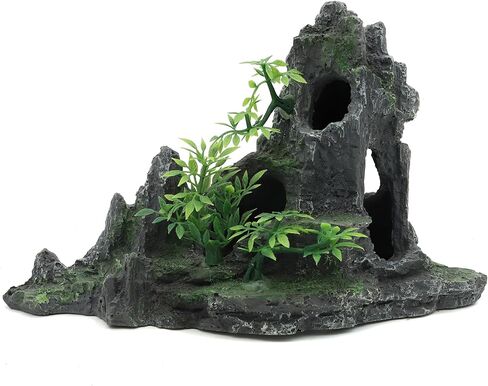 Jihaqua كبيرة الزخارف السمك الصخور كهف المناظر الطبيعية الاصطناعية الجبل في منظر الحجر الحجر الزخرفة دبوس (هيل ب) in Kuwait