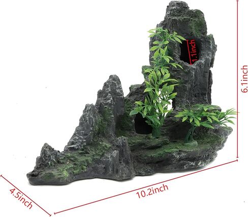 Jihaqua كبيرة الزخارف السمك الصخور كهف المناظر الطبيعية الاصطناعية الجبل في منظر الحجر الحجر الزخرفة دبوس (هيل ب) in Kuwait