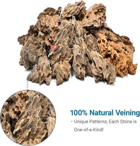 5LB Aquarium Rocks Dragon Stone for Aquariums Landscaping Model Fish Tanks Terrariums Vivariums Model Decoration-2 to 4 Inches in Saudi Arabia