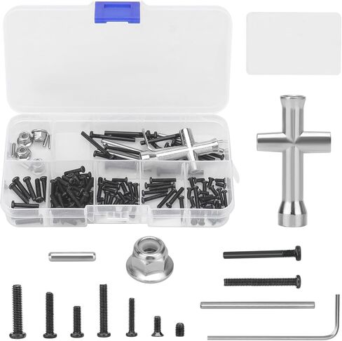 daitoku Screws Kit Parts RC Screws Set Replacement Screws Wrench Pins for Hyper Go H16BM H16DR H16 MJX 16207 16208 16209 16210 1/16 RC Car in Saudi Arabia