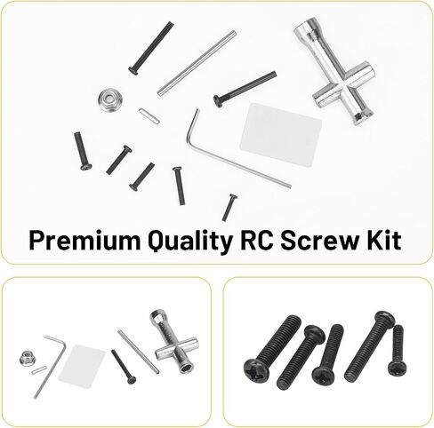 daitoku Screws Kit Parts RC Screws Set Replacement Screws Wrench Pins for Hyper Go H16BM H16DR H16 MJX 16207 16208 16209 16210 1/16 RC Car in Saudi Arabia