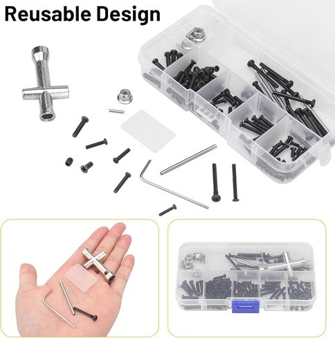 daitoku Screws Kit Parts RC Screws Set Replacement Screws Wrench Pins for Hyper Go H16BM H16DR H16 MJX 16207 16208 16209 16210 1/16 RC Car in Saudi Arabia