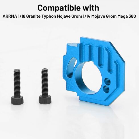 daitoku Aluminum Adjustable RC Motor Mount Set Motor Heatsink Mount for ARRMA 1/18 Granite Typhon Mojave Grom 1/14 Mojave Grom Mega 380 - Red in Saudi Arabia