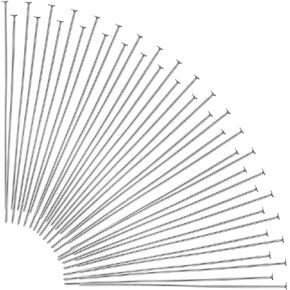 200Pcs Head Pins for Jewelry Making 2 Inch, Silver Flat Head Pins Flat Headpins for Jewelry Making DIY Craft Earring Bracelet Necklace Pendant Supplies in Kuwait