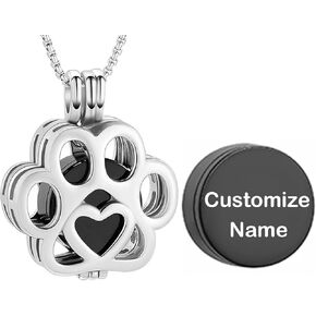 Oinsi Pet Cremation Jewelry For Ashes For Dog/Cat Paw Stainless Steel Memorial Locket Urn Necklace Inside Mini Case Keepsake Cremation Jewelry Women Men in Kuwait