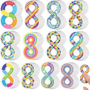 Fulmoon 120 PCS Steiety Secnors Strips Strips Trise Trocal Care Sensory Desconsive Deassive Number 8 Thus Fidget Tool for Classroom Desk Onvens Teens Teace Relief (Multicolour) in Kuwait