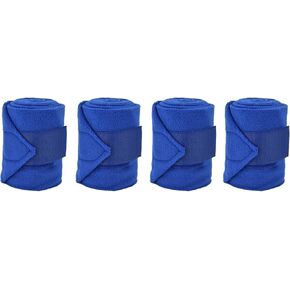 plplaaoo 4Pcs Equine Fleece Wraps,Polo Leg Wraps, Equine Polo Wraps Set,Horse Leg Warp Hoop and Loop Fastener Guard Soft Polyester Set Kit for Dog Cow Cat Blue ﻿ in Kuwait