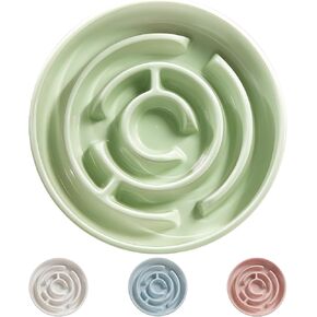 Ceramic Slow Feeder Dog Bowl,1.5 Cups Pet Slow Feeder for Small and Medium Breed,Puzzle Dog Food Dish,Anti-Gulping,Stop Bloat,Preventing Choking(Blue) in Saudi Arabia