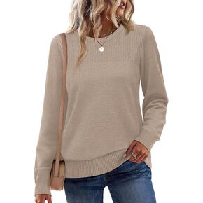 سترات Xieerduo للنساء 2025 قمم طويلة الأكمام حول جولة رقبة مضلعة السترة سترة سقوط فضفاضة in Kuwait