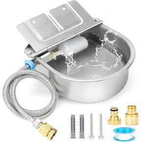 FHTONGE 304 Stainless Steel Automatic Dog Water Bowl Dispenser with Outfall in Saudi Arabia