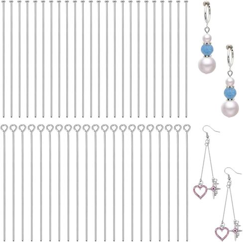 Ph Pandahall 200pcs 304 دبابيس العين الفولاذ المقاوم للصدأ دبابيس رأس مسطح ، ومسكنات ذهبية 50 ملم دبابيس دبابيس معدنية مسطحة الدبابيس الدبابيس رأس لاتخاذ قرار قلادة قلادة صنع الحرف اليدوية in Kuwait