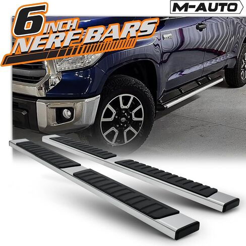 لوحات تشغيل M-AUTO مقاس 6 بوصات متوافقة مع 2007 2008 2009 2010 2011 2012 2013 2014 2015 2016 2017 2018 2019 2020 2021 Toyota Tundra Double Cab OE Style Side Step Nerf Bar، أسود in Saudi Arabia
