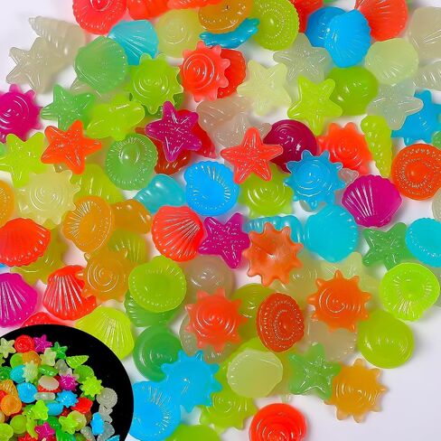 100 pcs توهج في الصخور المظلمة ، ملون مختلط الحوض الحجارة الحجارة الصخور مضيئة الحصى الحجارة في الهواء الطلق الحجارة الحصى in Kuwait