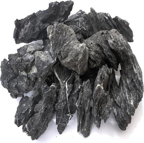 Natural Seiryu Dragon Stone - 20 رطلاً من المناظر الطبيعية لمحوسي السمك لزواحف زواحف خزان الأسماك ودبابة 3-10 بوصة زخرفة حوض السمك in Kuwait